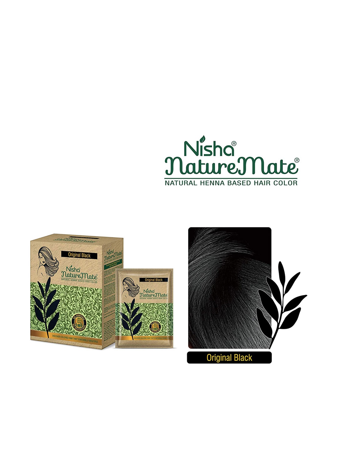 

Nisha Naturemate Natural Henna Based Hair Color 60 g - Natural Brown