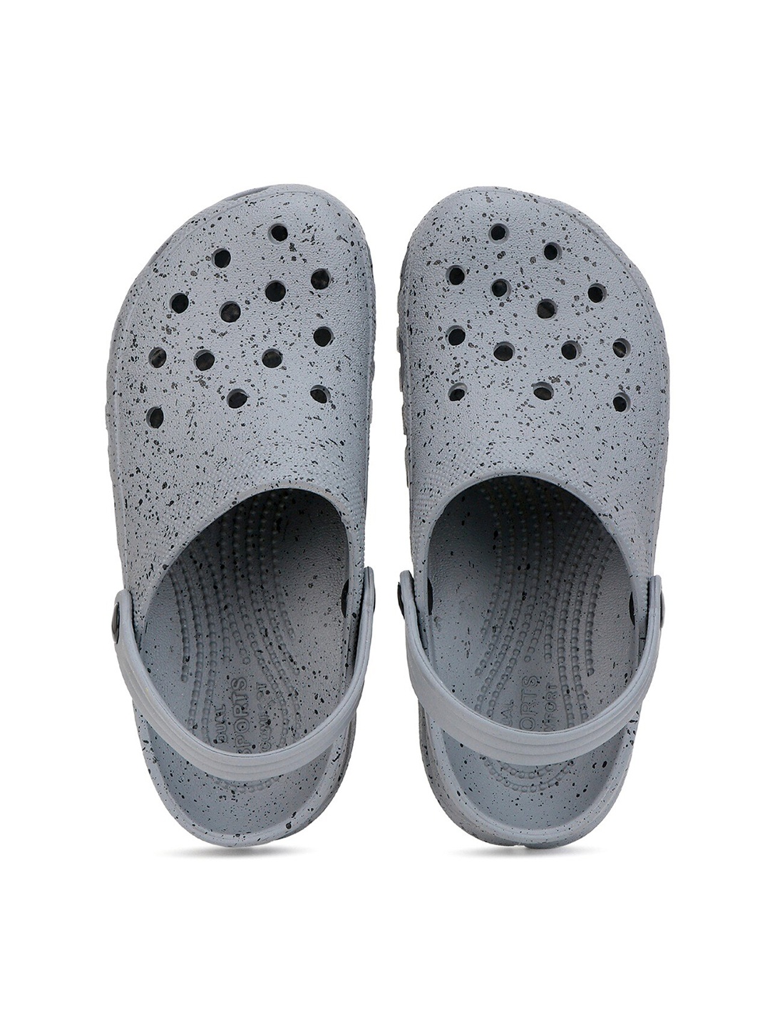 

BERSACHE Men Printed Rubber Clogs, Grey