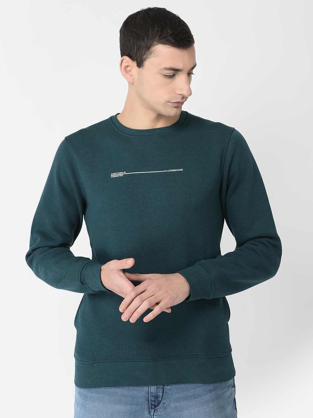 

Crimsoune Club Men Cotton Sweatshirt, Green