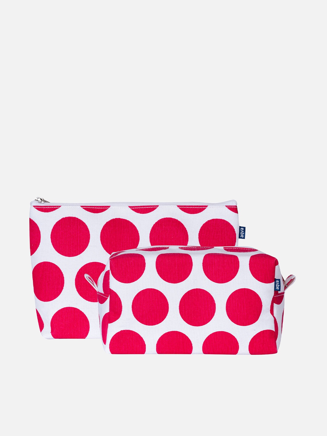 

AQVA Women Set Of 2 Printed Travel Pouch, Pink