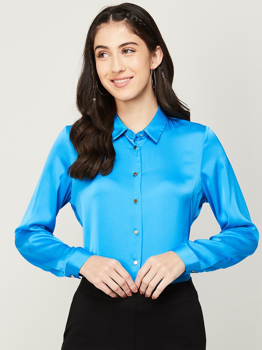 

CODE by Lifestyle Women Formal Shirt, Turquoise blue