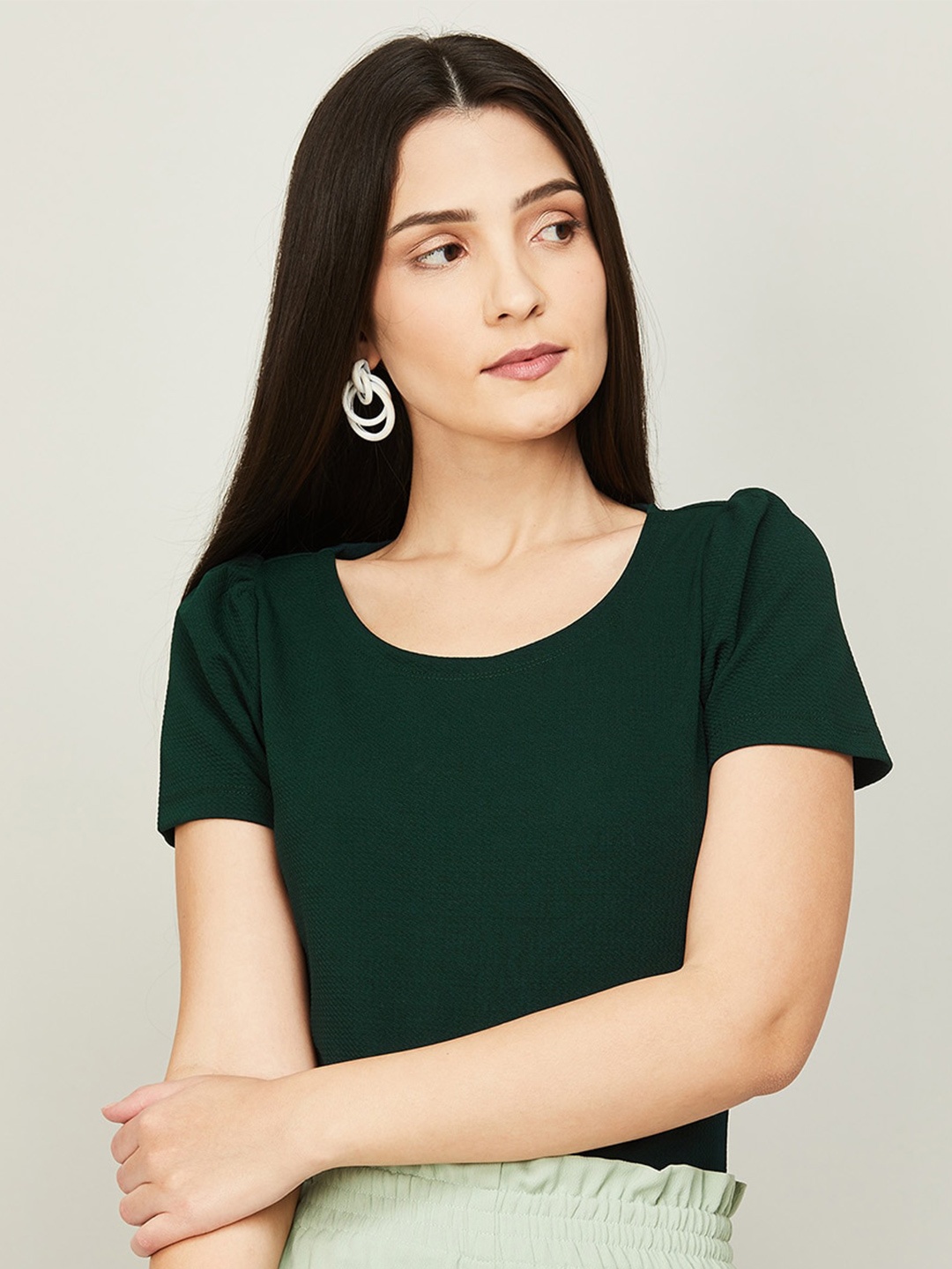 

CODE by Lifestyle Women Solid Top, Green
