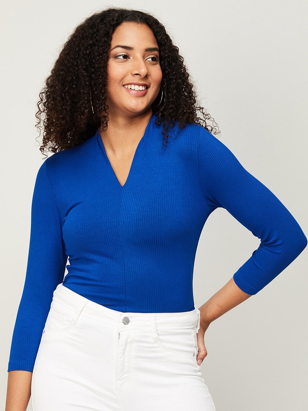 

CODE by Lifestyle V-Neck Top, Blue