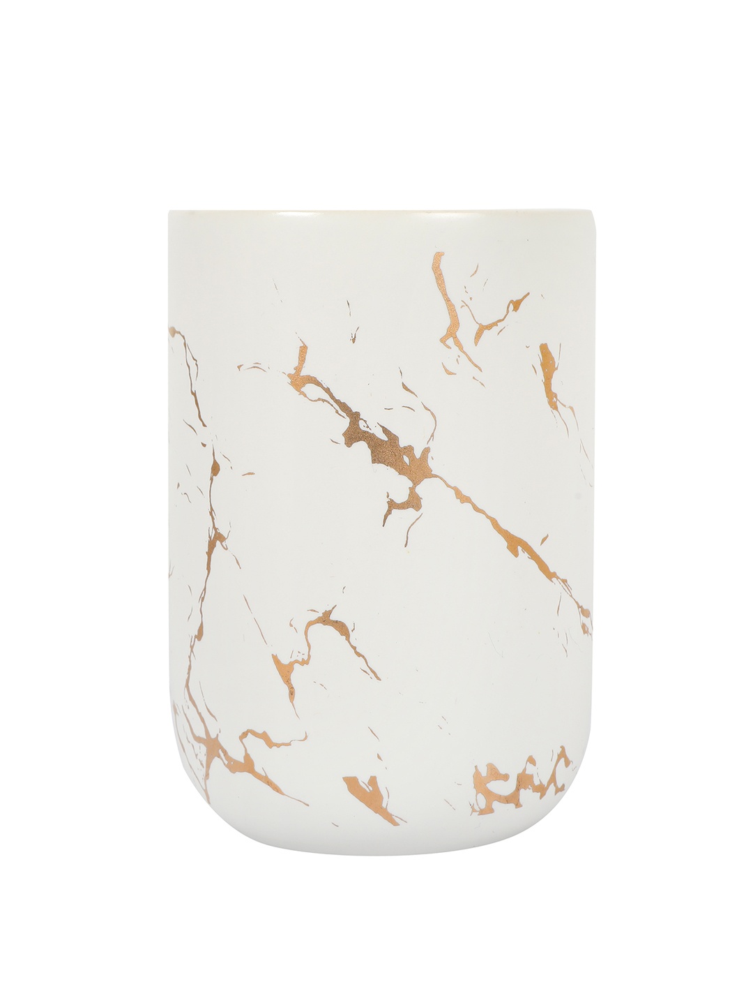 

FabSeasons White Italian Marble Design Ceramic Toothbrush Holder