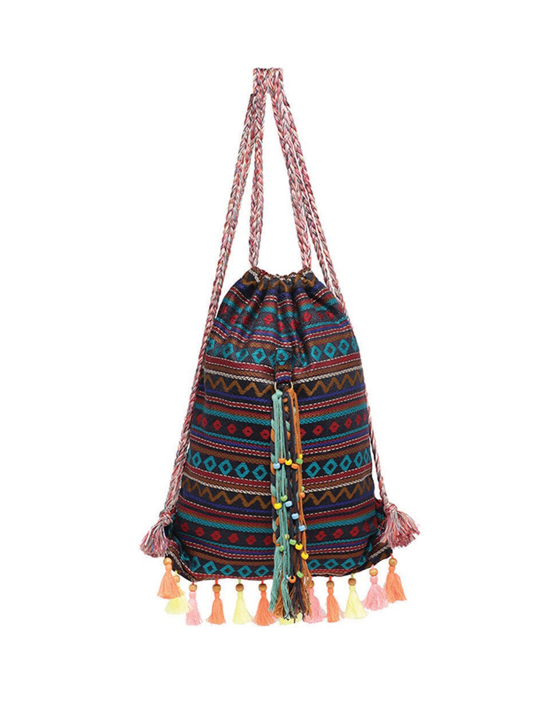 

The House of Tara Women Tasselled Backpack, Black