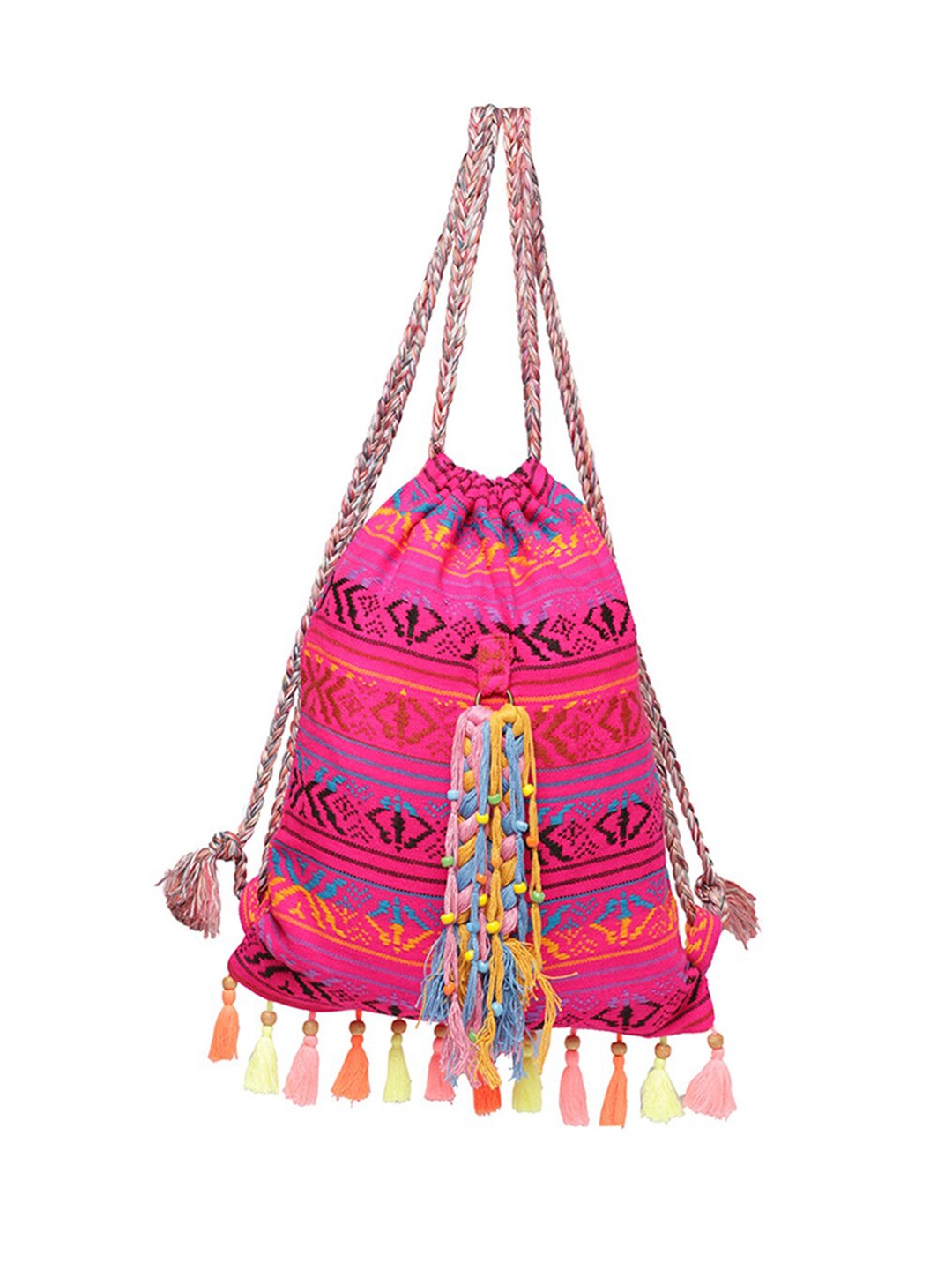 

The House of Tara Women Tasselled Backpack, Pink