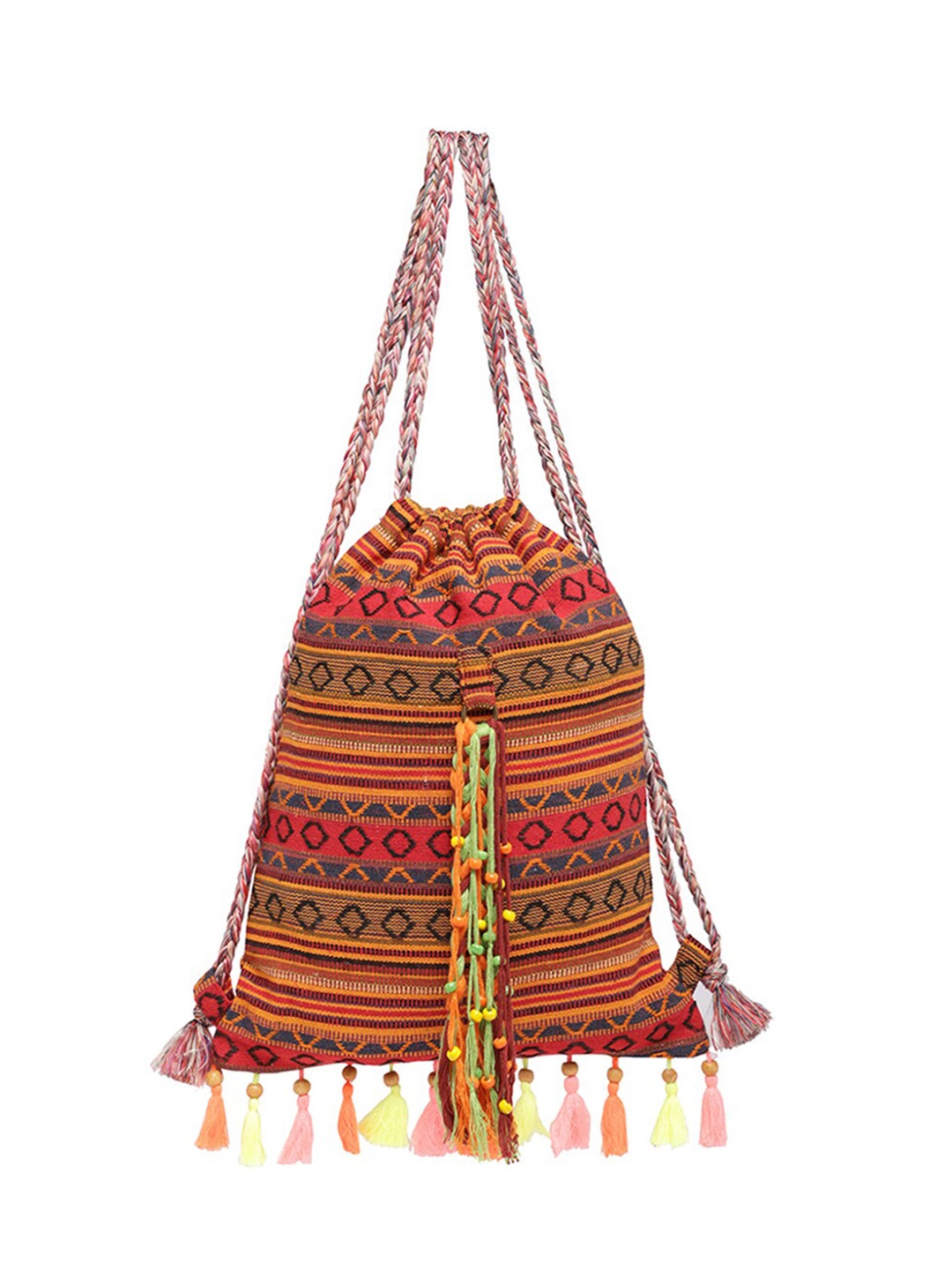 

The House of Tara Women Tasselled Backpack, Brown