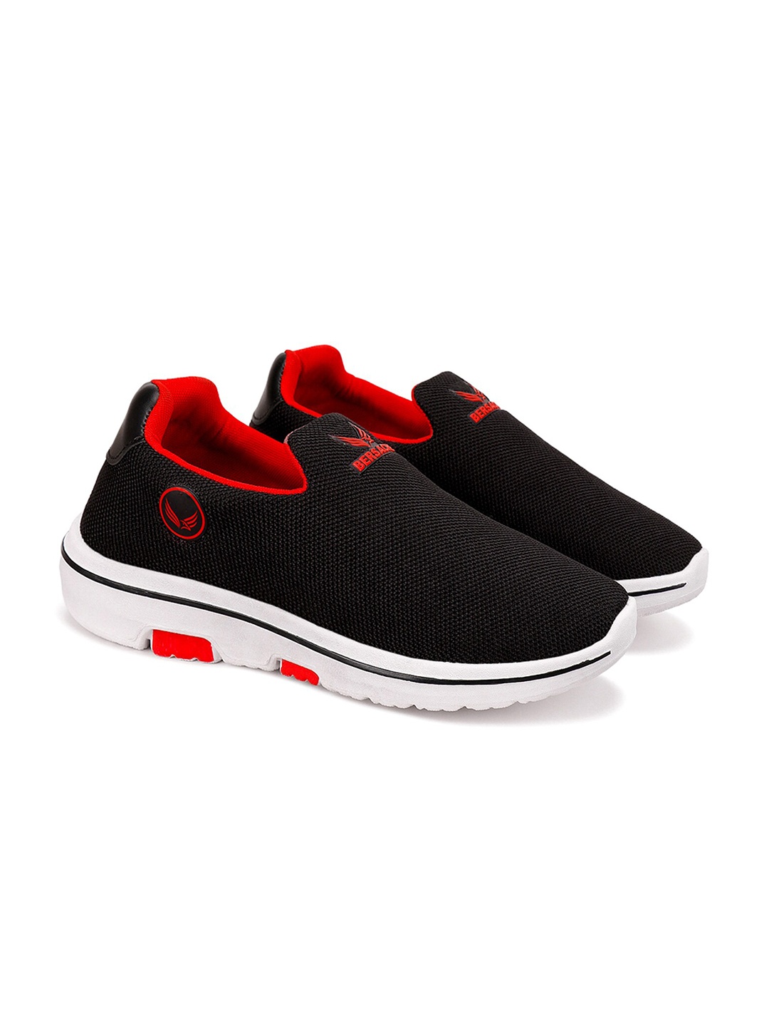 

BERSACHE Men Long Distance Running Sports Shoes, Black