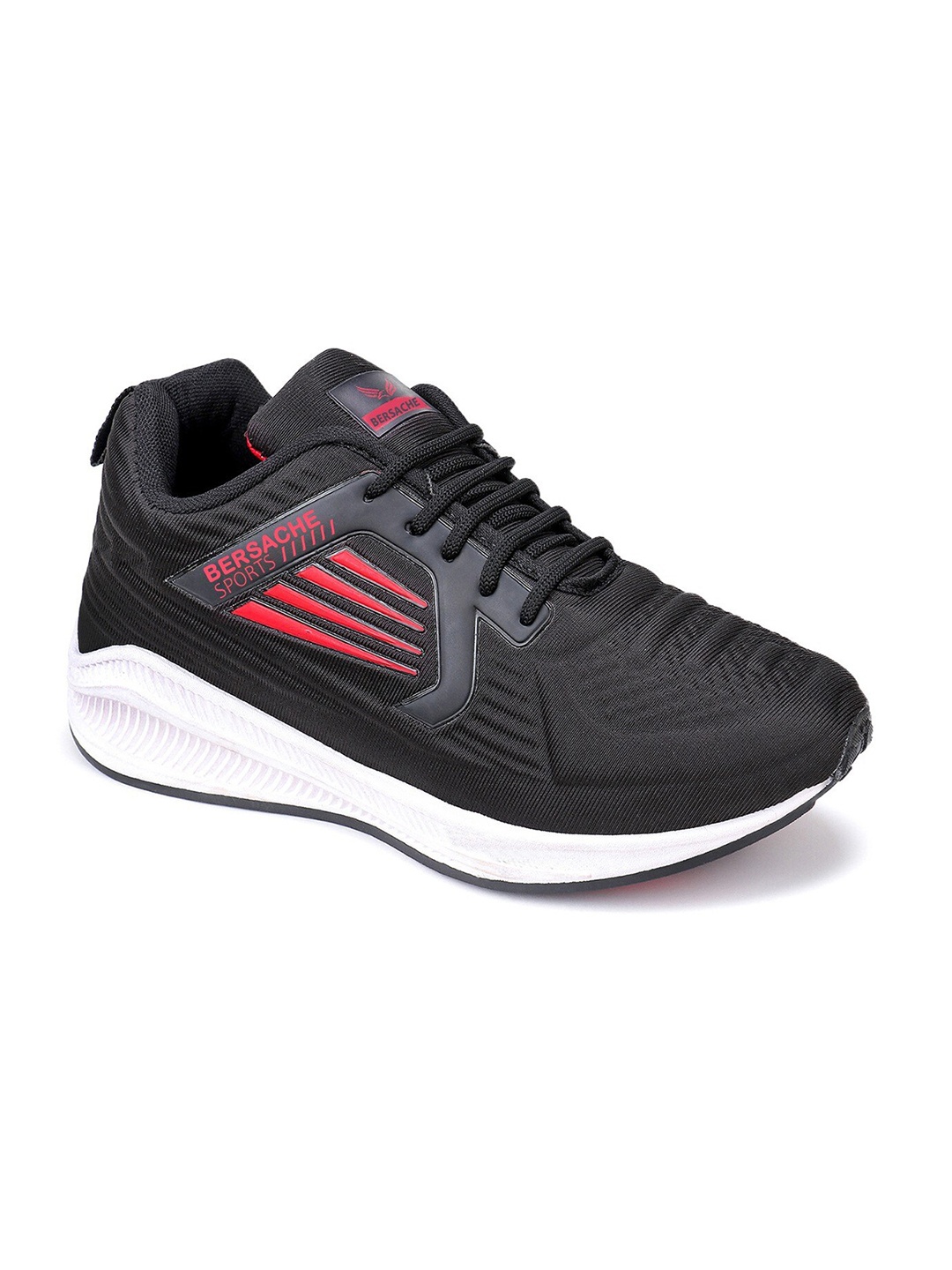 

BERSACHE Men Long Distance Running Sports Shoes, Black