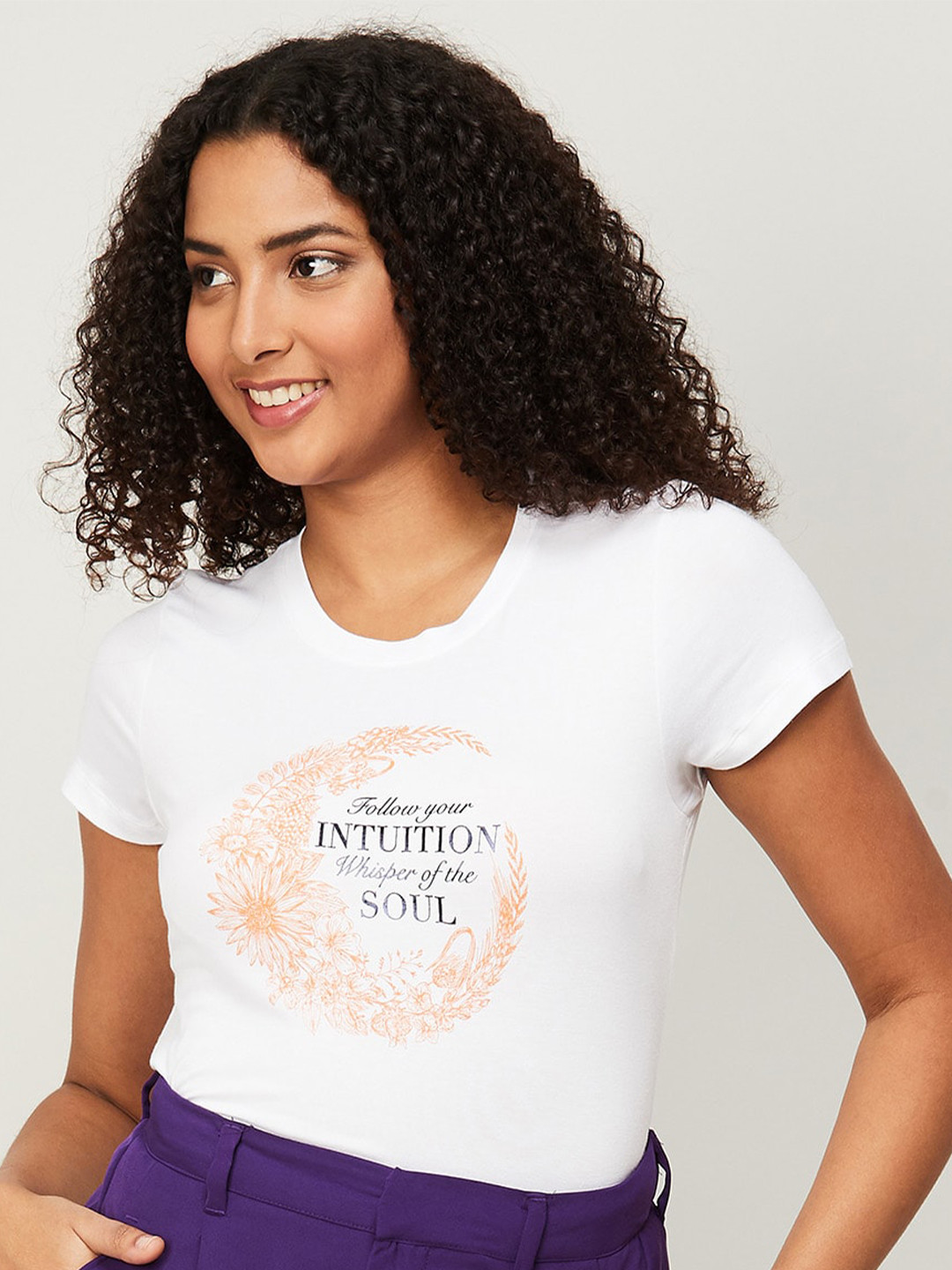 

Fame Forever by Lifestyle Typography Print Top, White