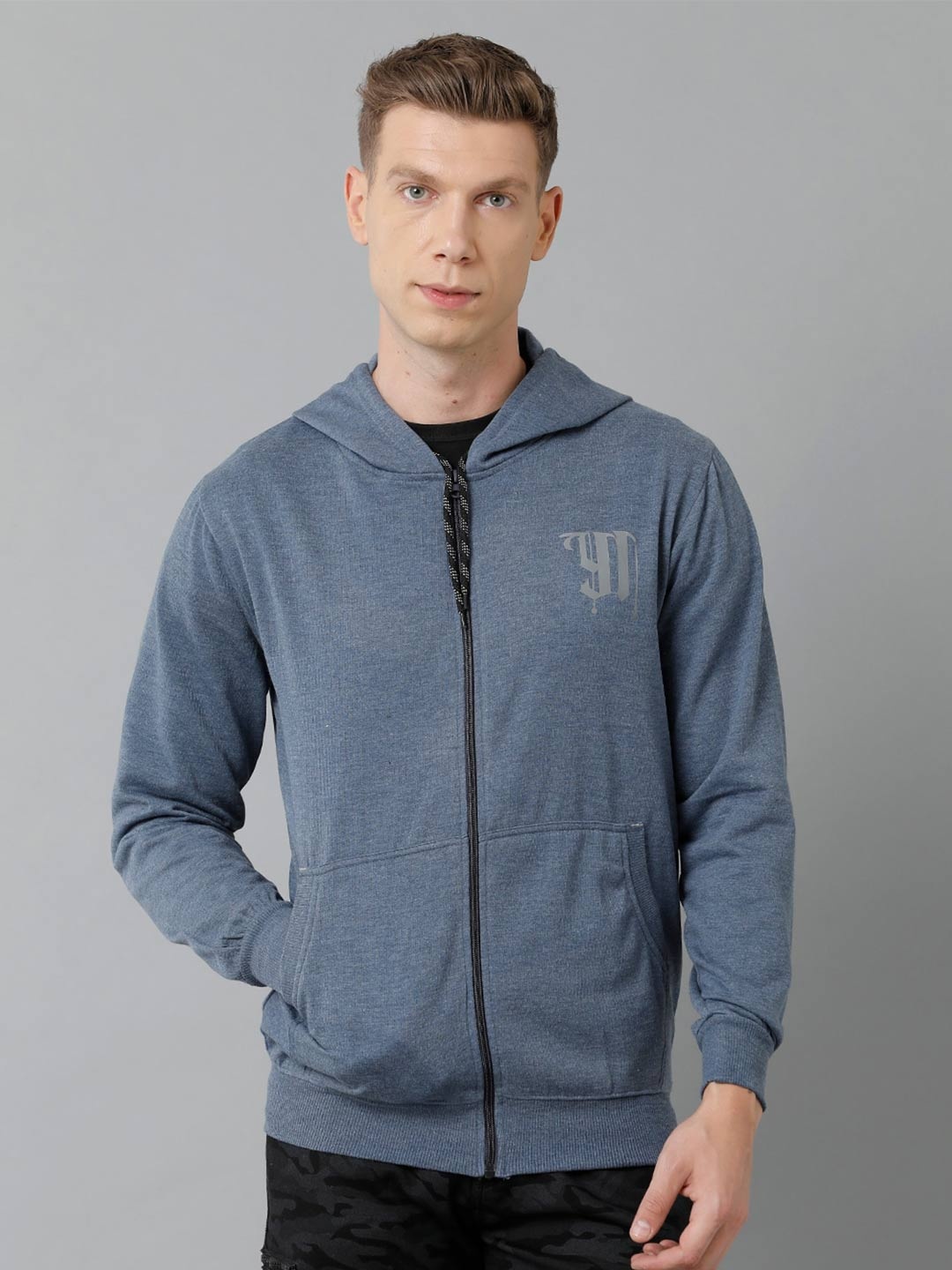 

YOVISH Men Hooded Cotton Sweatshirt, Blue