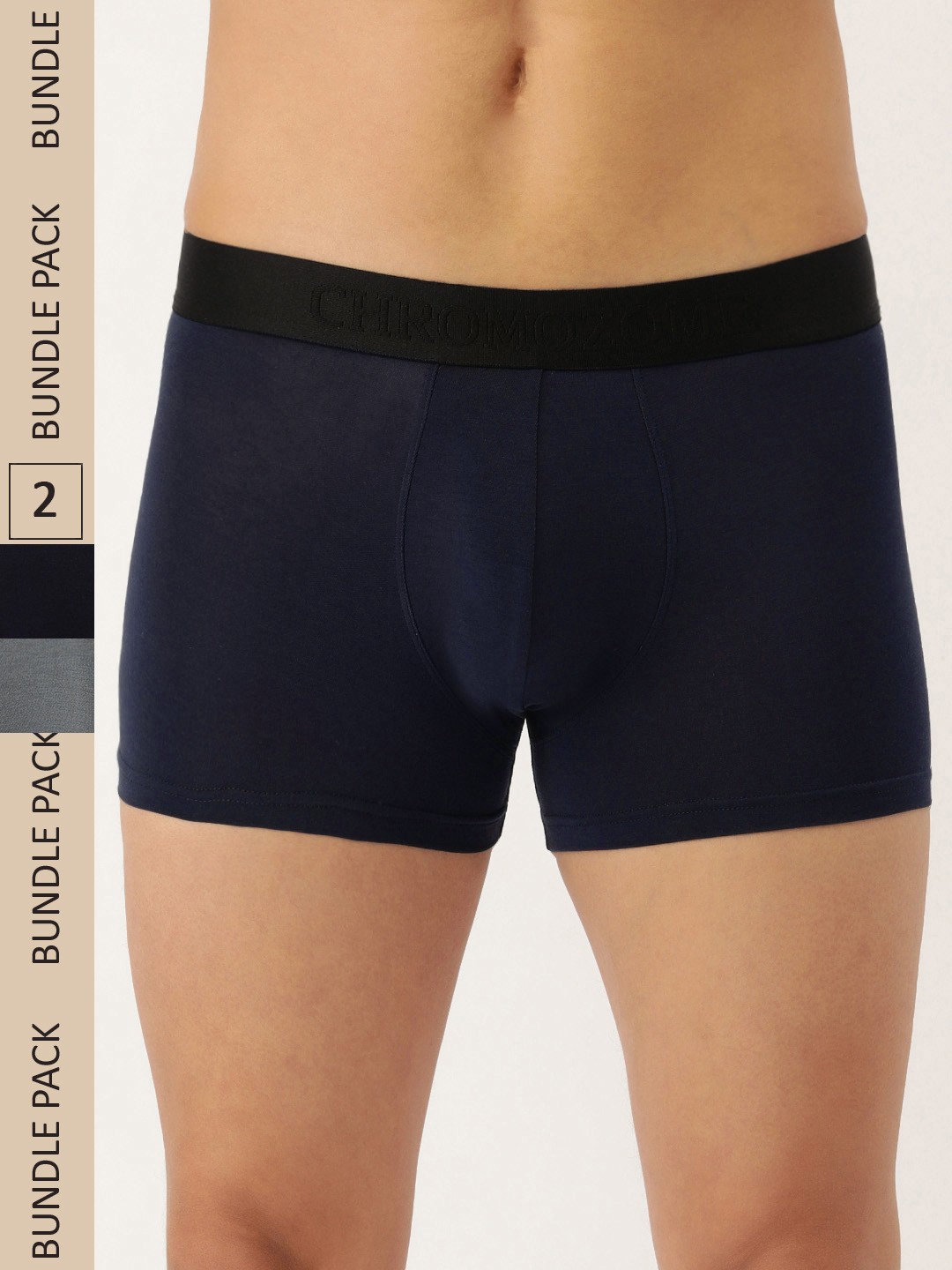

Chromozome Men Pack Of 2 Trunks 8902733628792-MULTI 9, Black