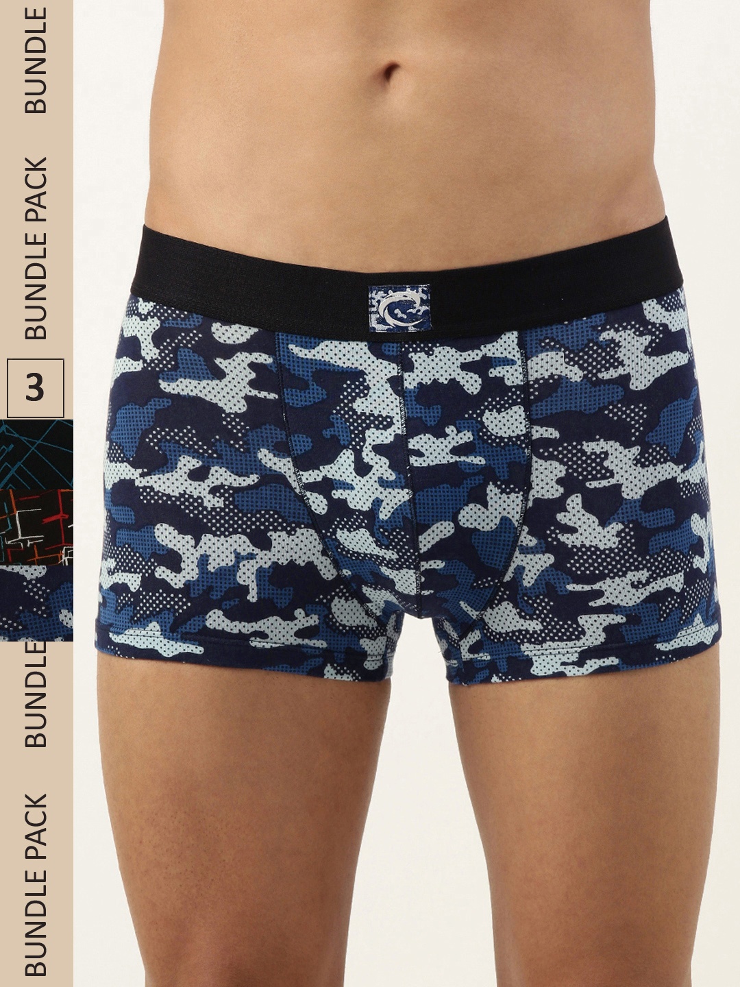 

Chromozome Men Pack of 3 Printed Premium Trunks 8902733624794, Blue