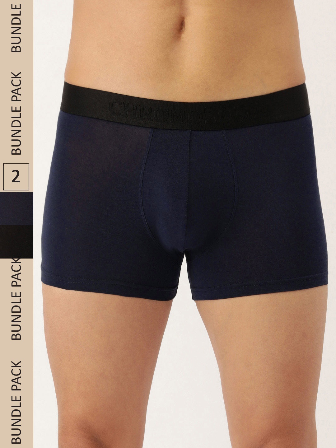 

Men Pack of 2 Ultra-Premium Trunks 8902733628716-MULTI 7, Navy blue