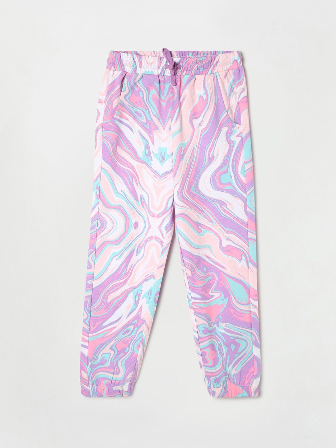 

Fame Forever by Lifestyle Girls Tie & Dye Cotton Jogger, Purple