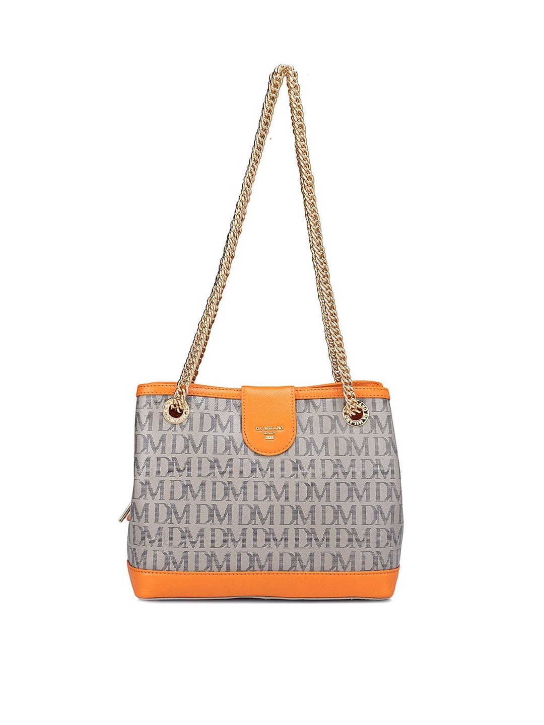 

Da Milano Printed Leather Oversized Structured Shoulder Bag, Taupe