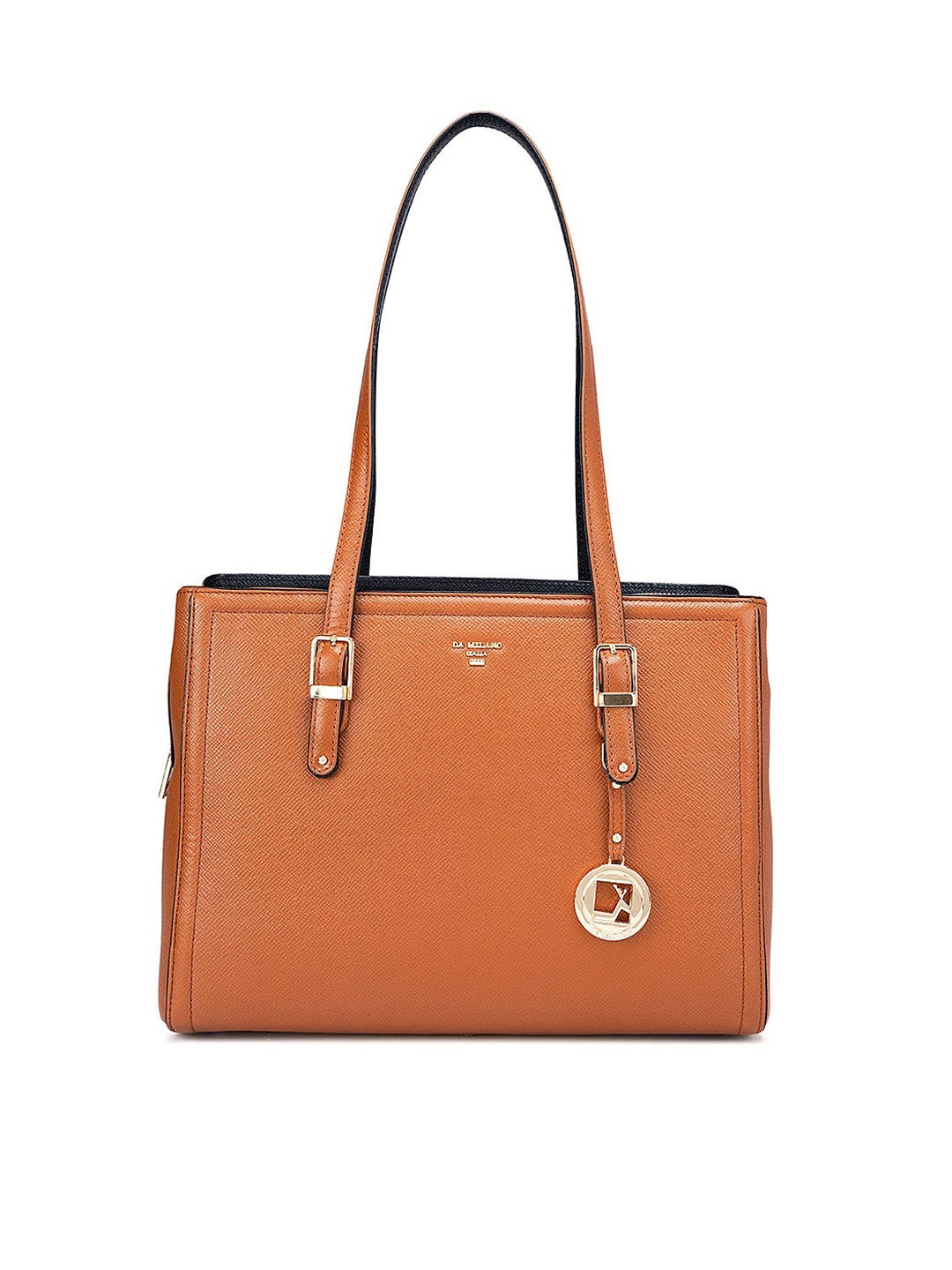 

Da Milano Leather Structured Shoulder Bag, Mustard