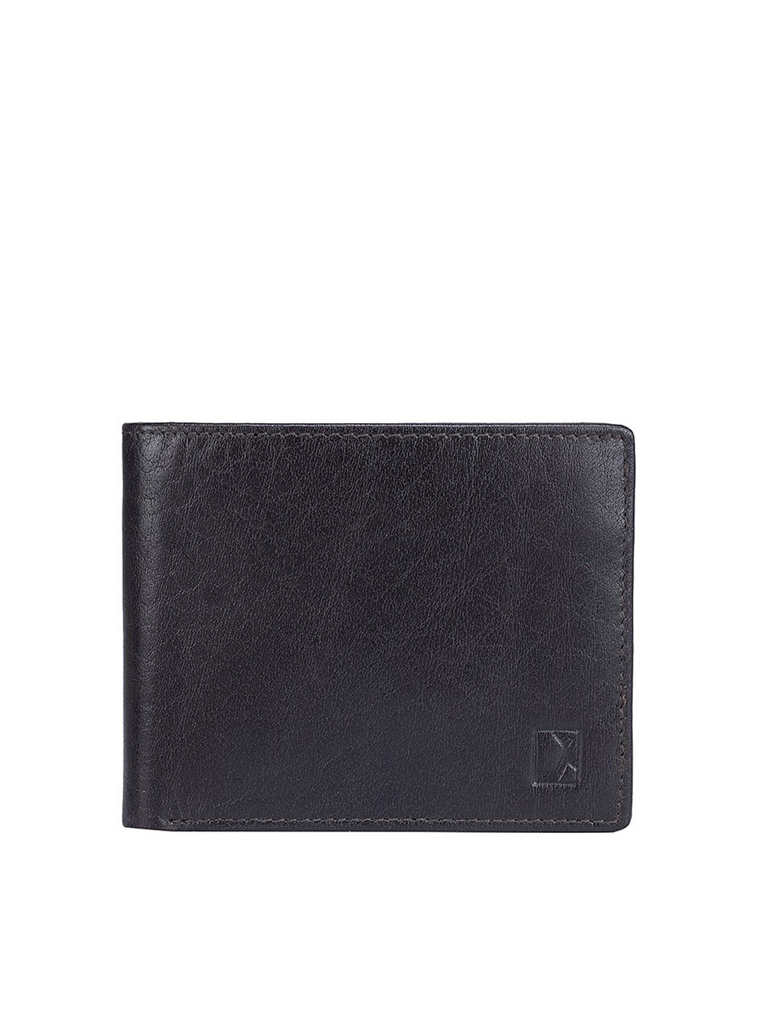 

Da Milano Men Textured Leather Two Fold Wallet, Brown