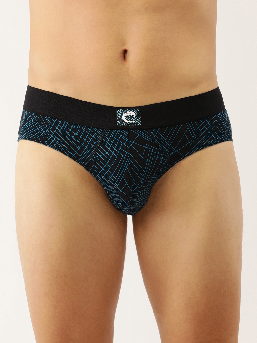 

Chromozome Men Mid-Rise Premium Printed Briefs 8902733621090, Black