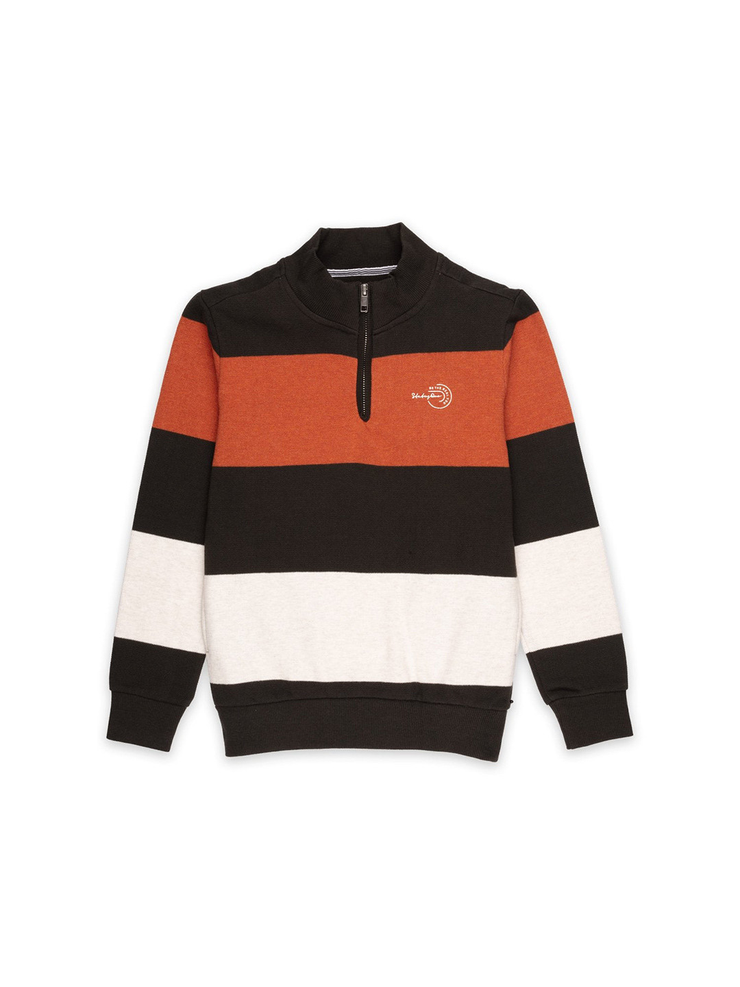 

Status Quo Boys Colourblocked Cotton Sweatshirt, Olive