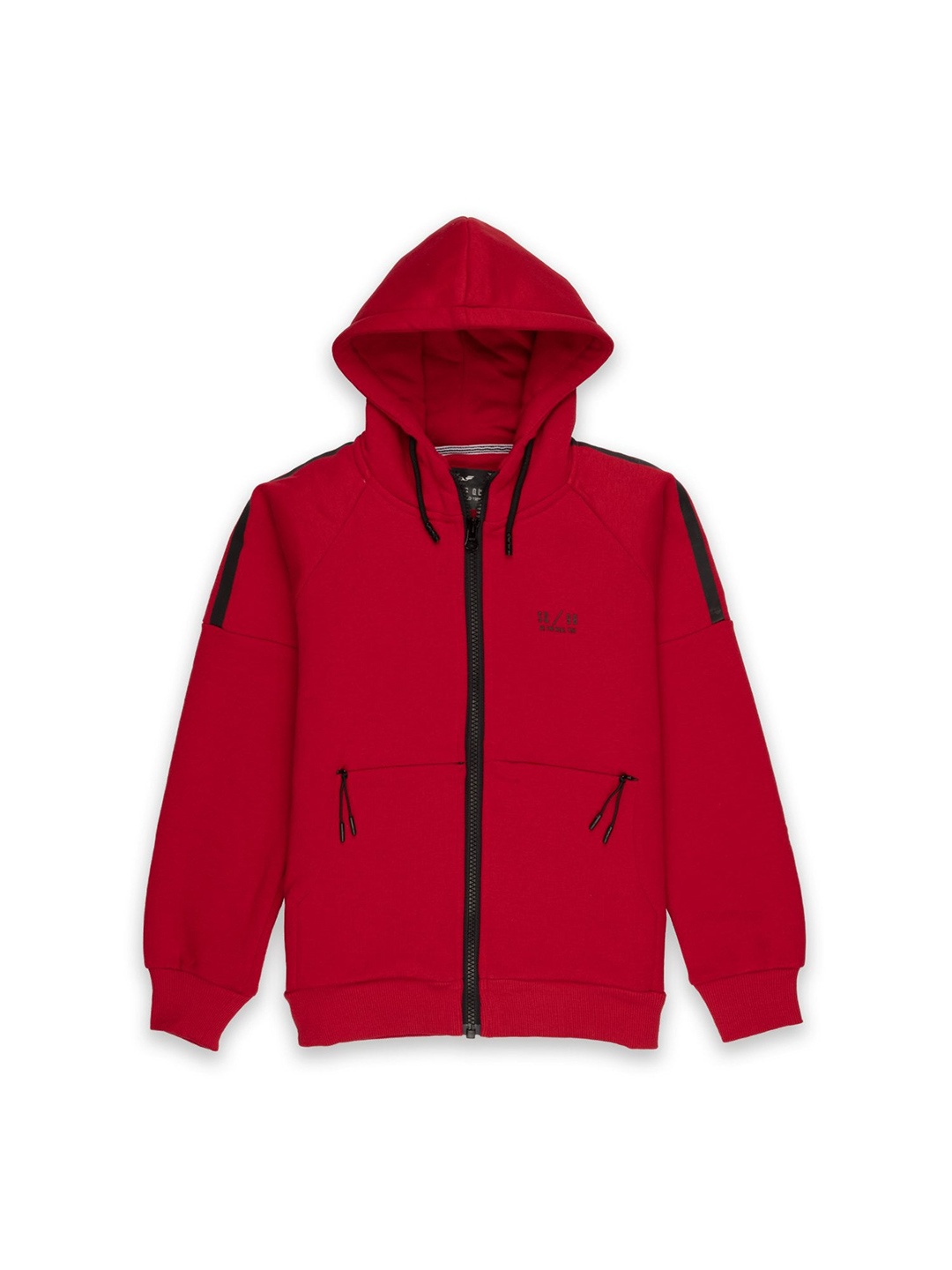 

Status Quo Boys Front-Open Cotton Hooded Sweatshirt, Red