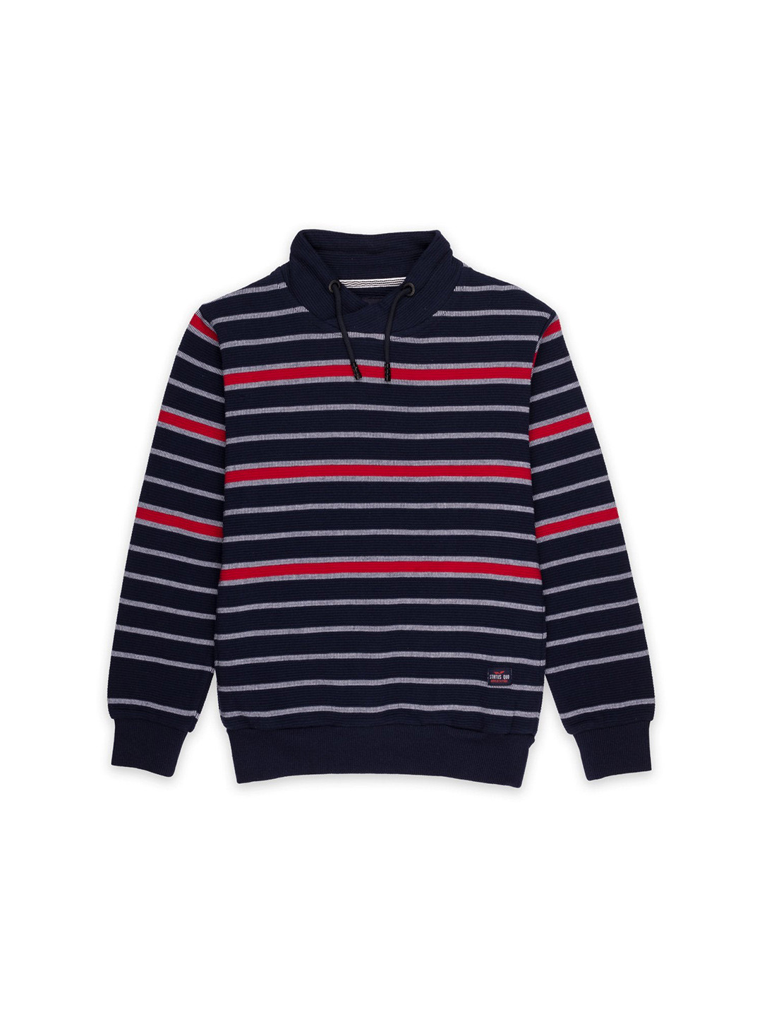 

Status Quo Boys Striped Pullover Sweatshirt, Navy blue