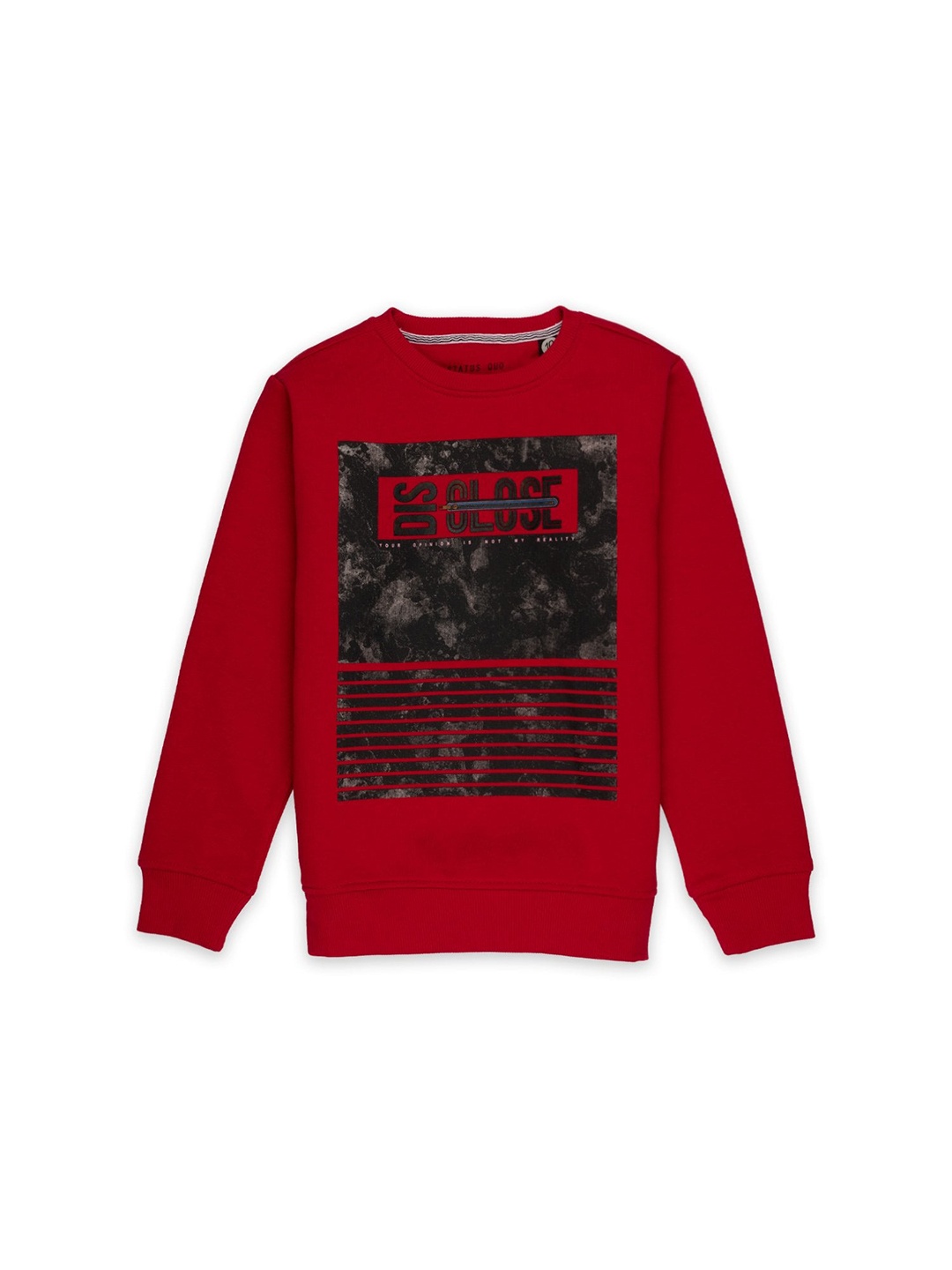 

Status Quo Boys Printed Cotton Sweatshirt, Red