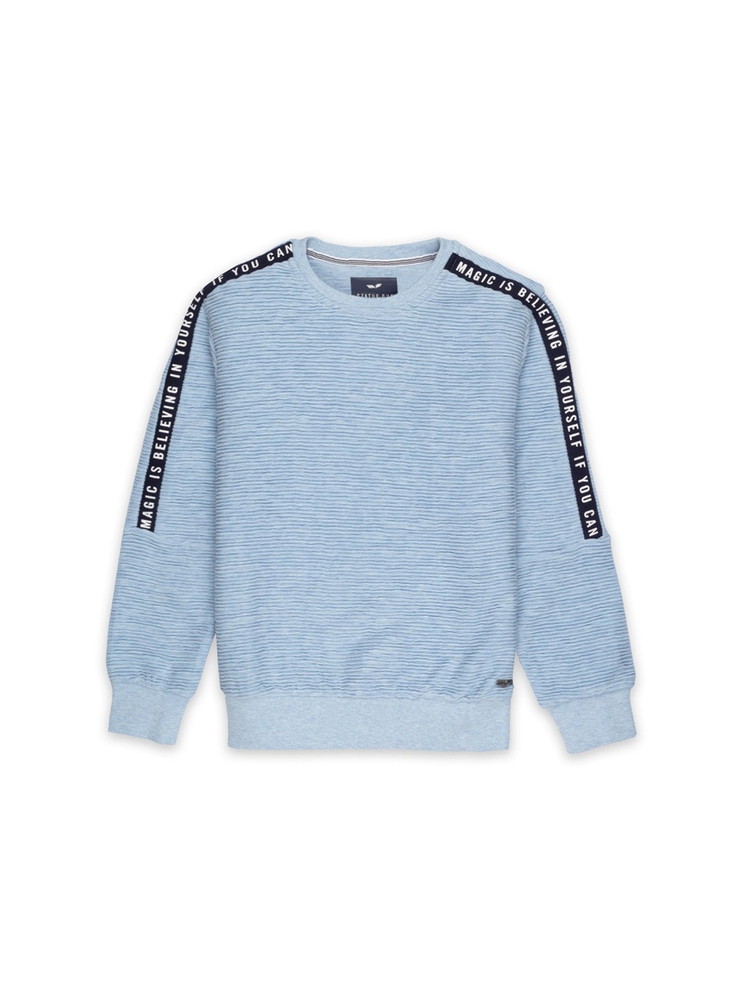 

Status Quo Boys Round Neck Printed Cotton Sweatshirt, Blue