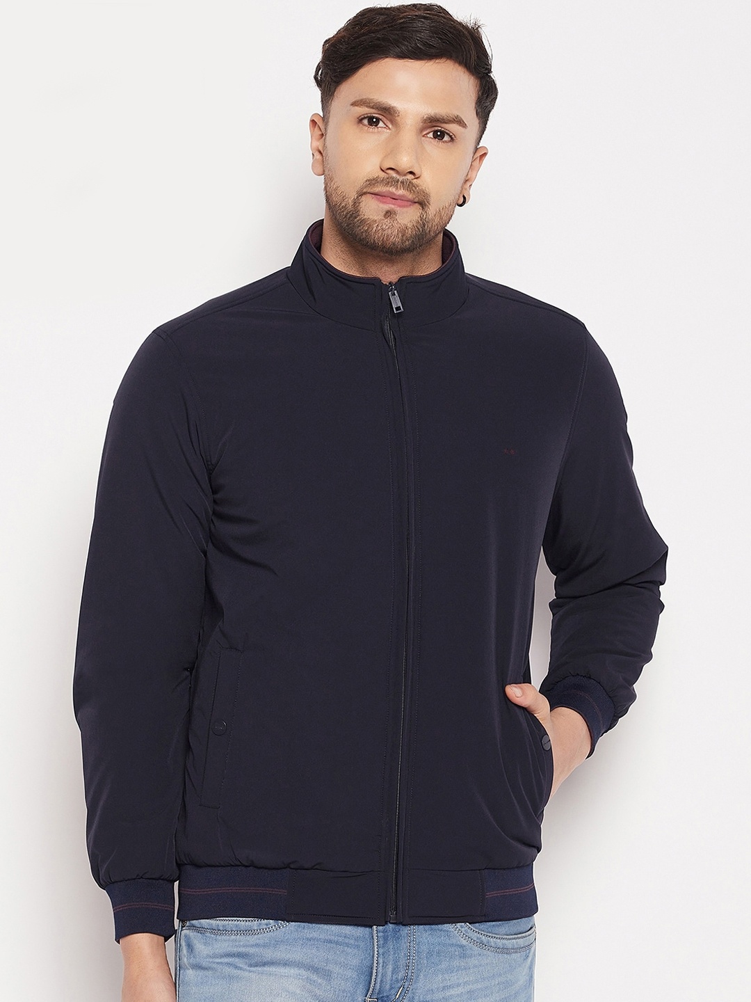 

Okane Men Reversible Bomber Jacket, Navy blue
