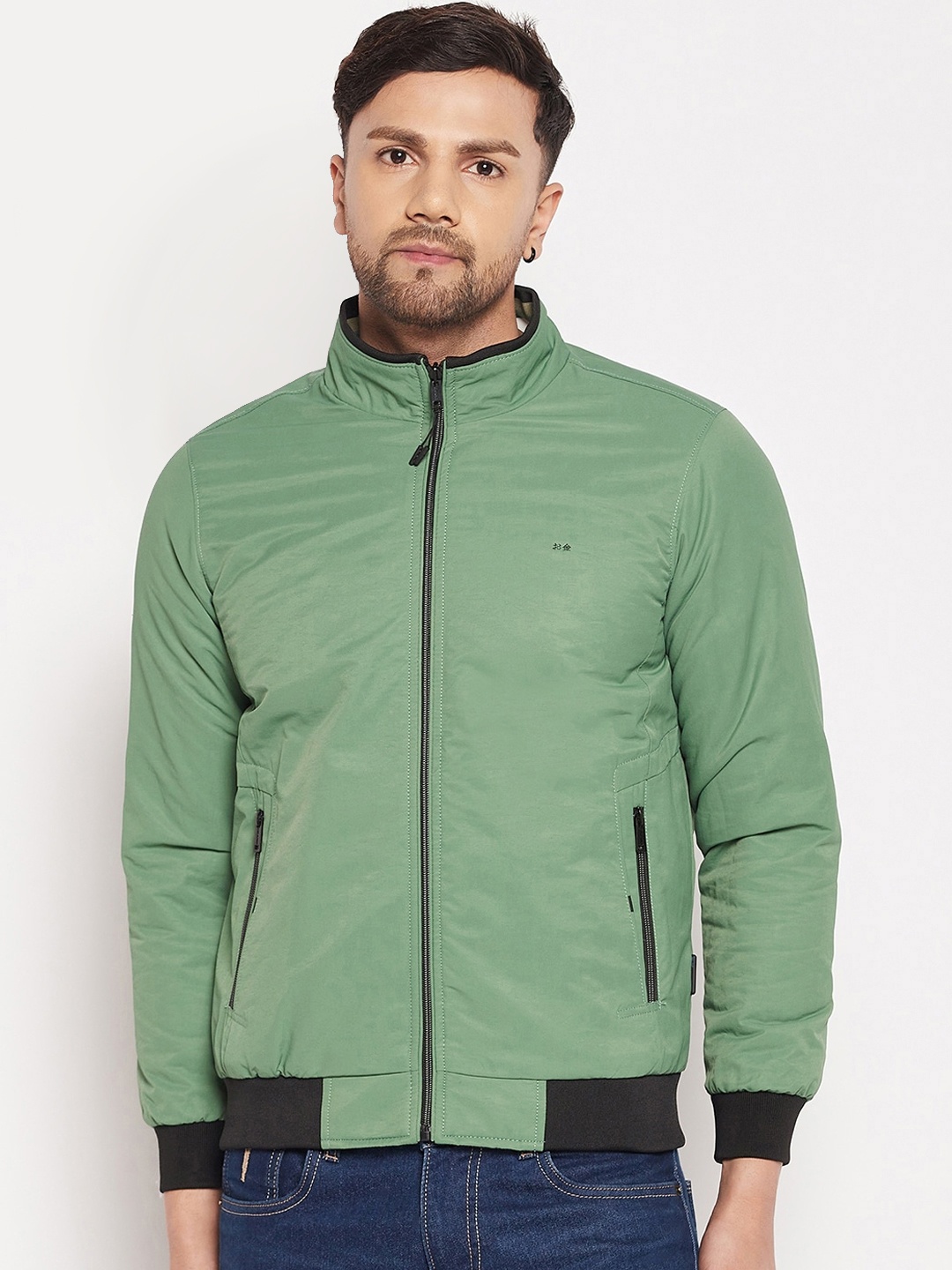 

Okane Men Reversible Bomber Jacket, Green
