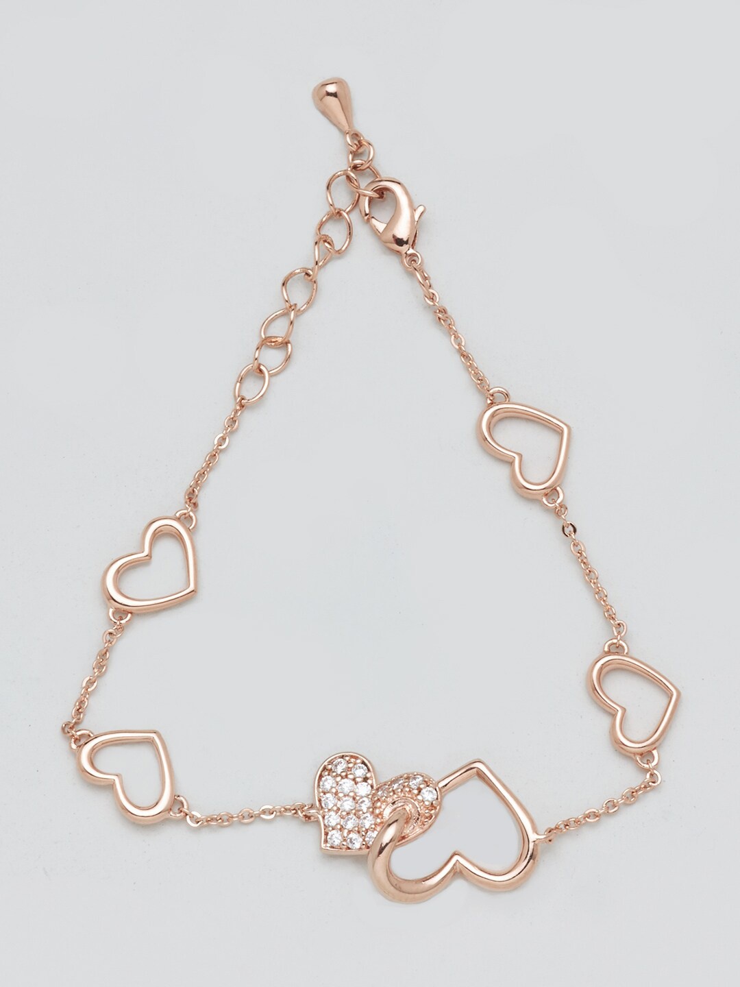 

Kushal's Fashion Jewellery Women Gold-Plated Charm Bracelet, Rose gold