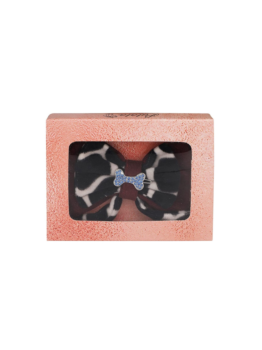 

Lulala Leopard Printed Velvet Bowties, Maroon
