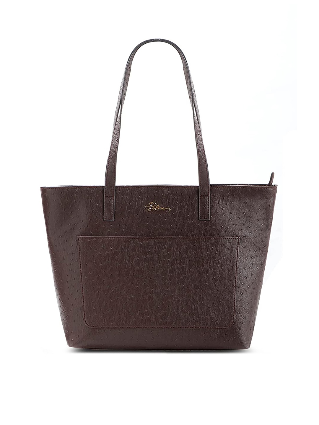 

Police Textured Shopper Tote Bag, Brown
