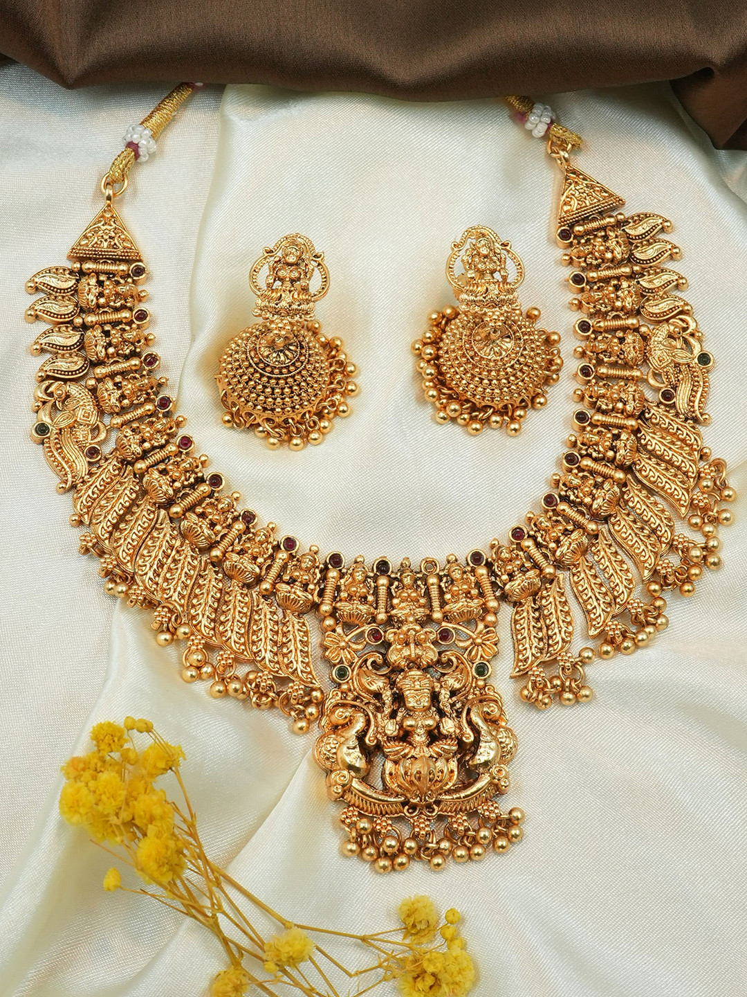 

GRIIHAM Gold-Plated CZ-Studded Premium Jewellery Set