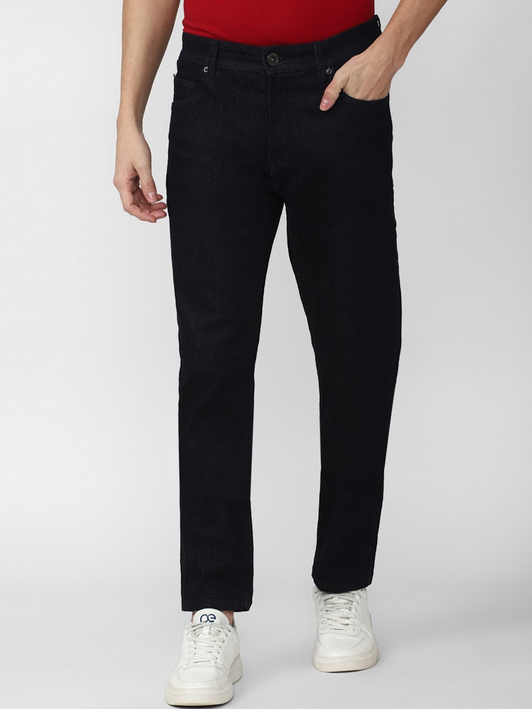 

Peter England Casuals Men Mid Rise Slim Fit Cotton Jeans, Black