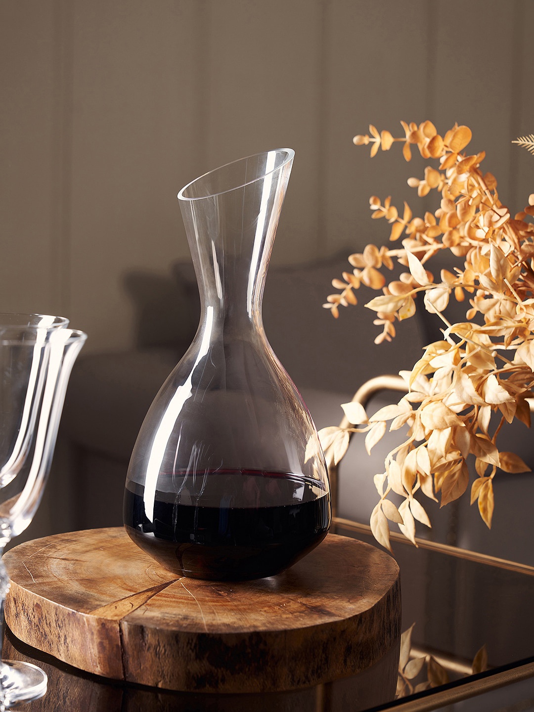 

Pure Home and Living Transparent Crystal Clear Slanting Wine Decanter