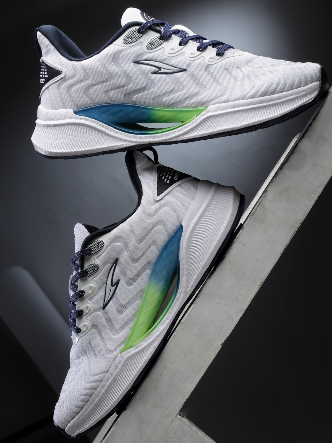 

ASIAN Men Memory Foam Running Non-Marking Sports Shoes, White