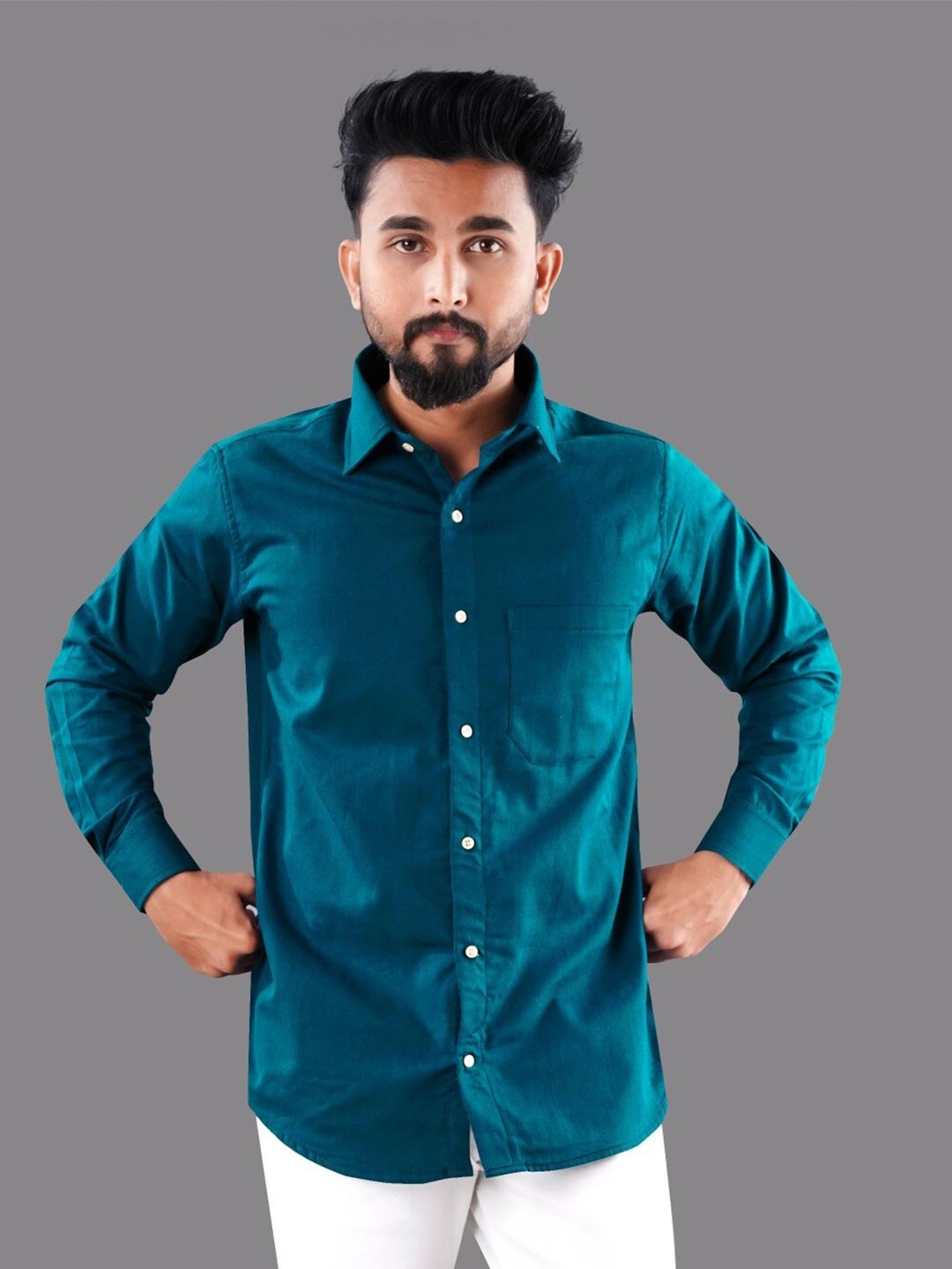 

FRENCH CROWN Men Casual Shirt, Blue