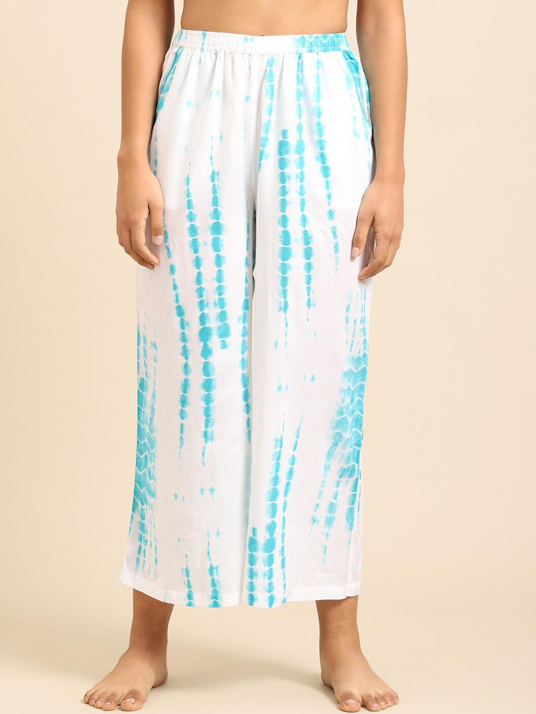 

Katn India Women Printed Lounge Pants, White