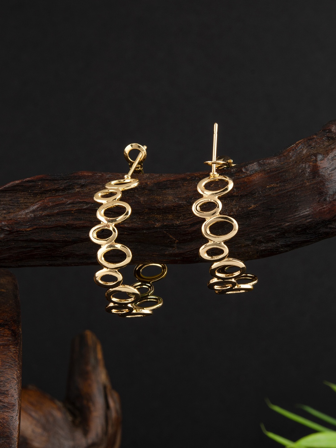 

E2O Gold-Plated Circular Hoop Earrings