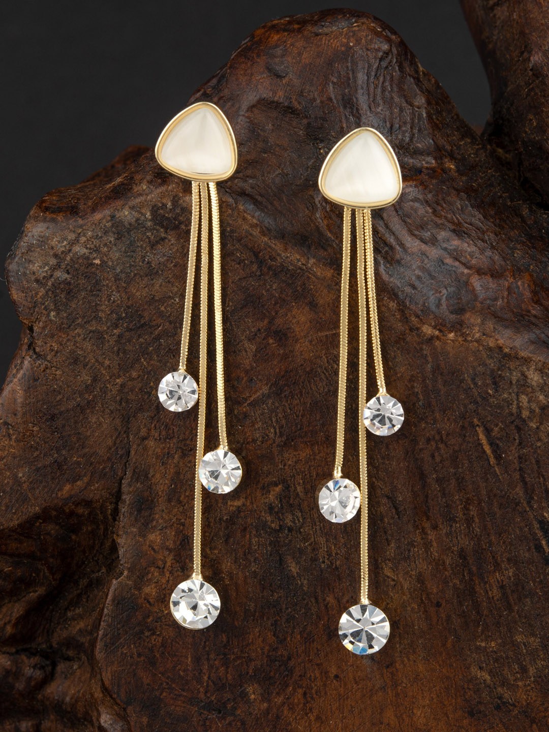 

E2O Gold-Plated Contemporary Drop Earrings