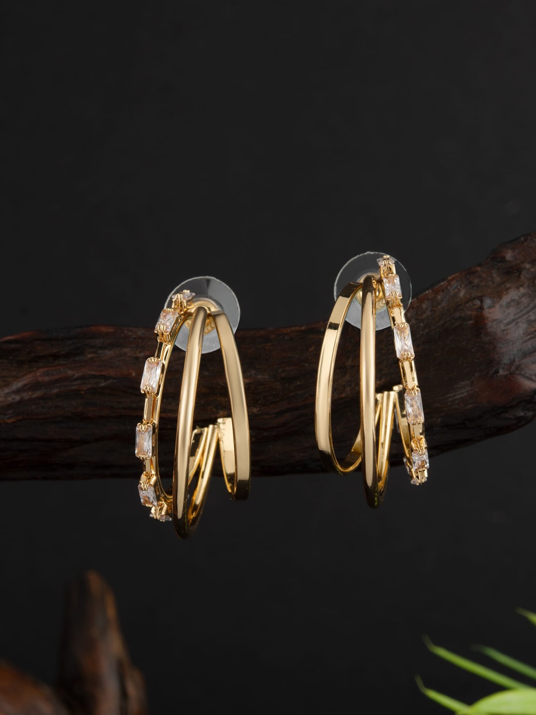 

E2O Gold Plated Contemporary Drop Earrings