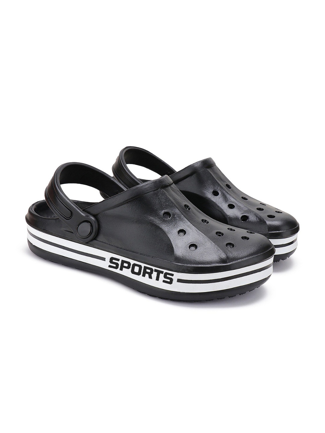 

BERSACHE Men Slip-On Canvas Clogs, Black