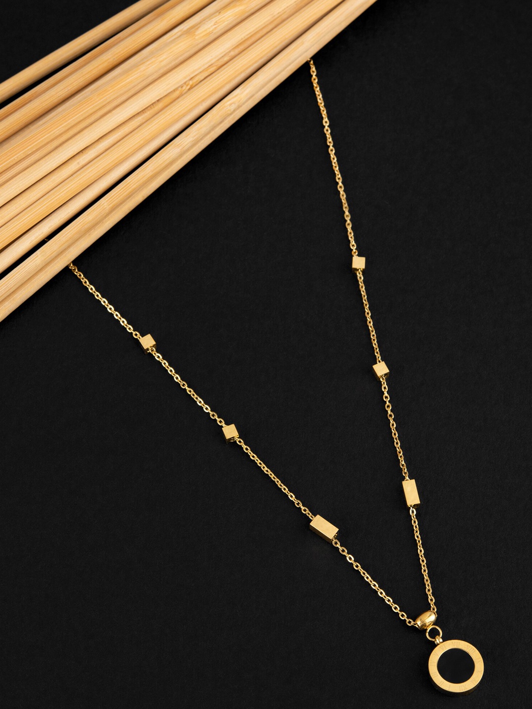 

E2O Brass Rose Gold-Plated Necklace