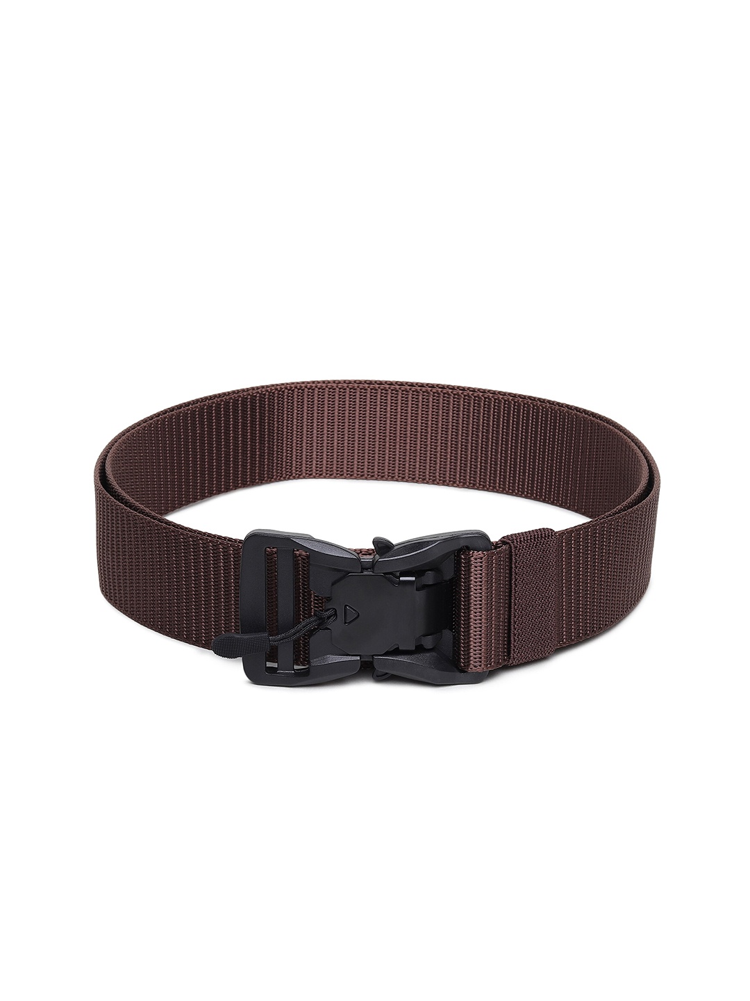 

HENEDA Men Woven Design Interlock Belt, Brown