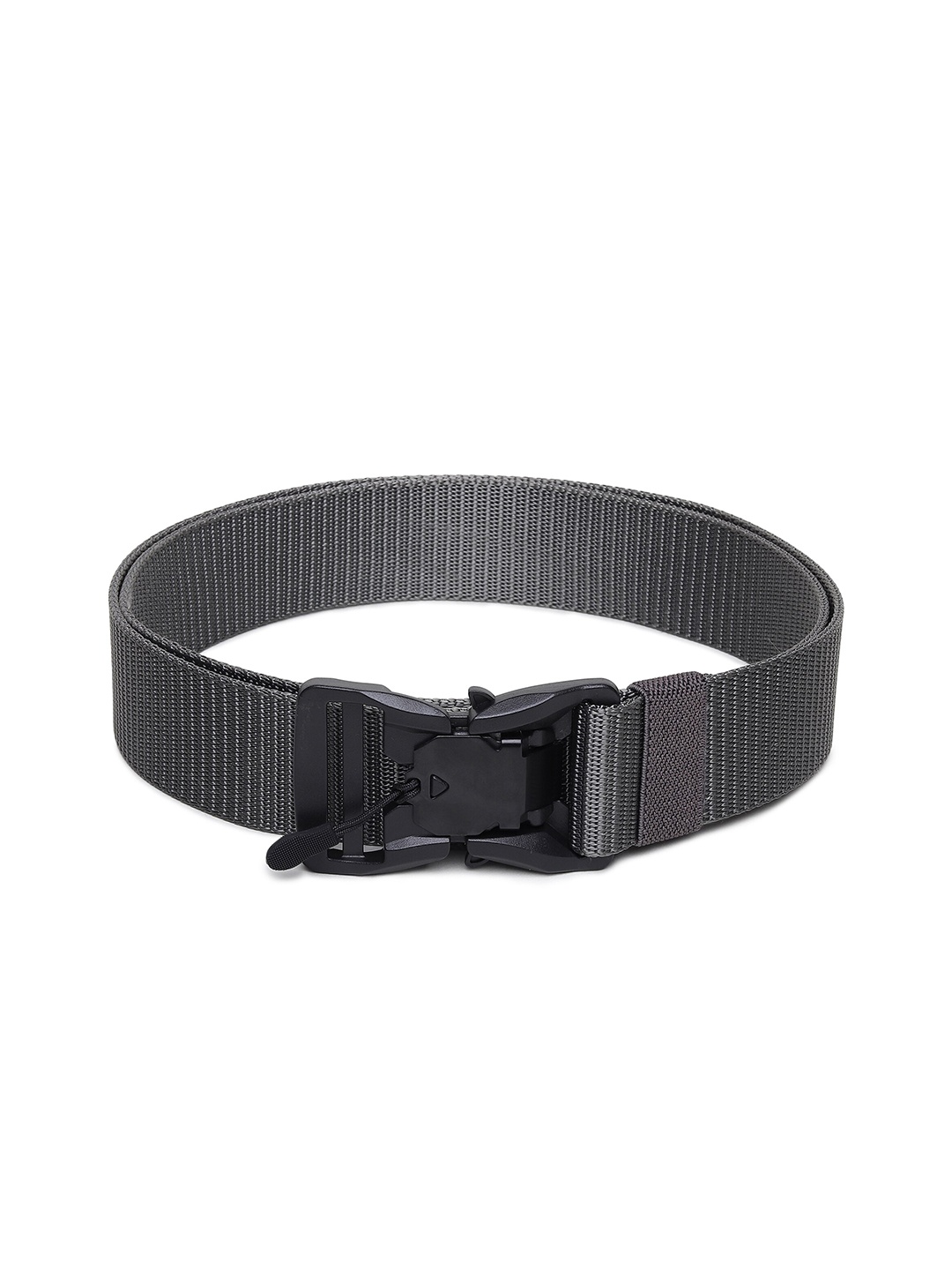 

HENEDA Men Woven Design Interlock Belt, Grey