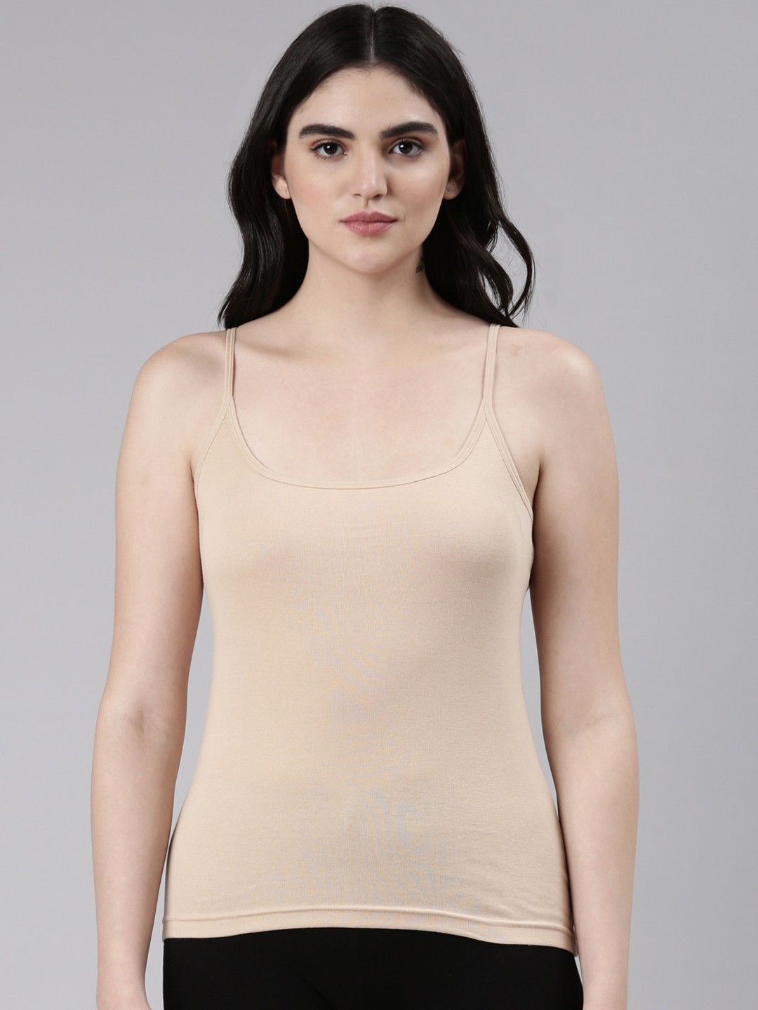 

FASO Non Padded Organic Cotton Camisole, Beige