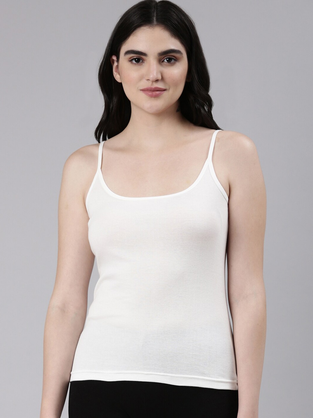 

FASO Non Padded Organic Cotton Camisole, Off white
