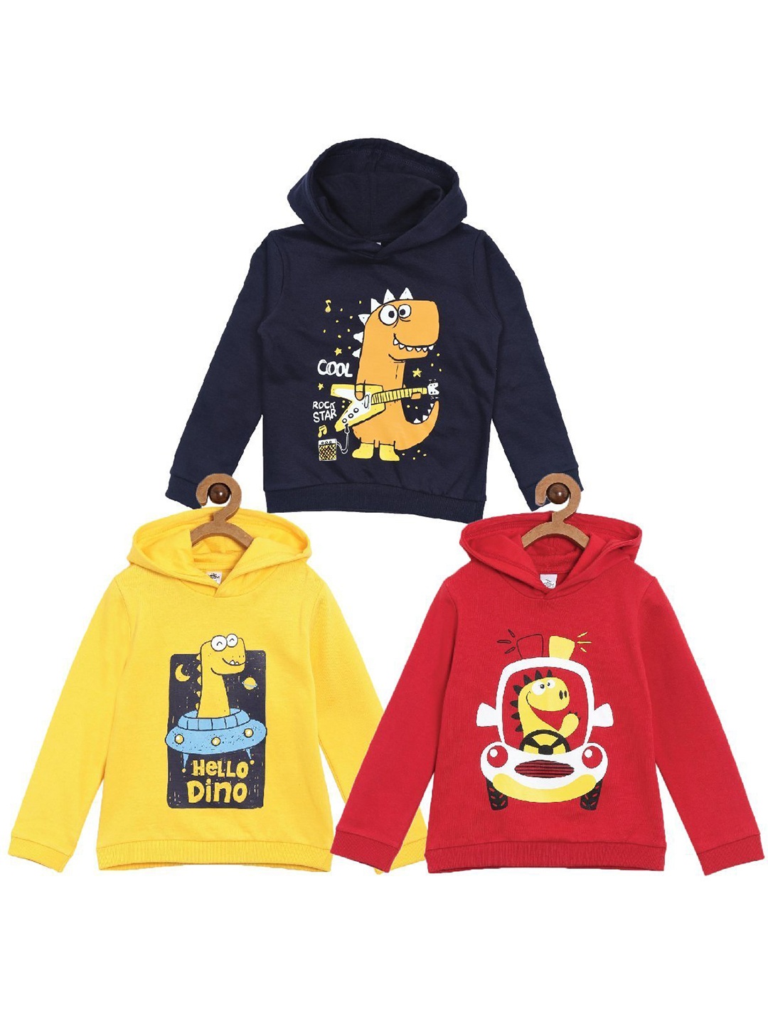 

The Mom Store Unisex Kids Multicoloured Printed Hooded Sweatshirt, Multi