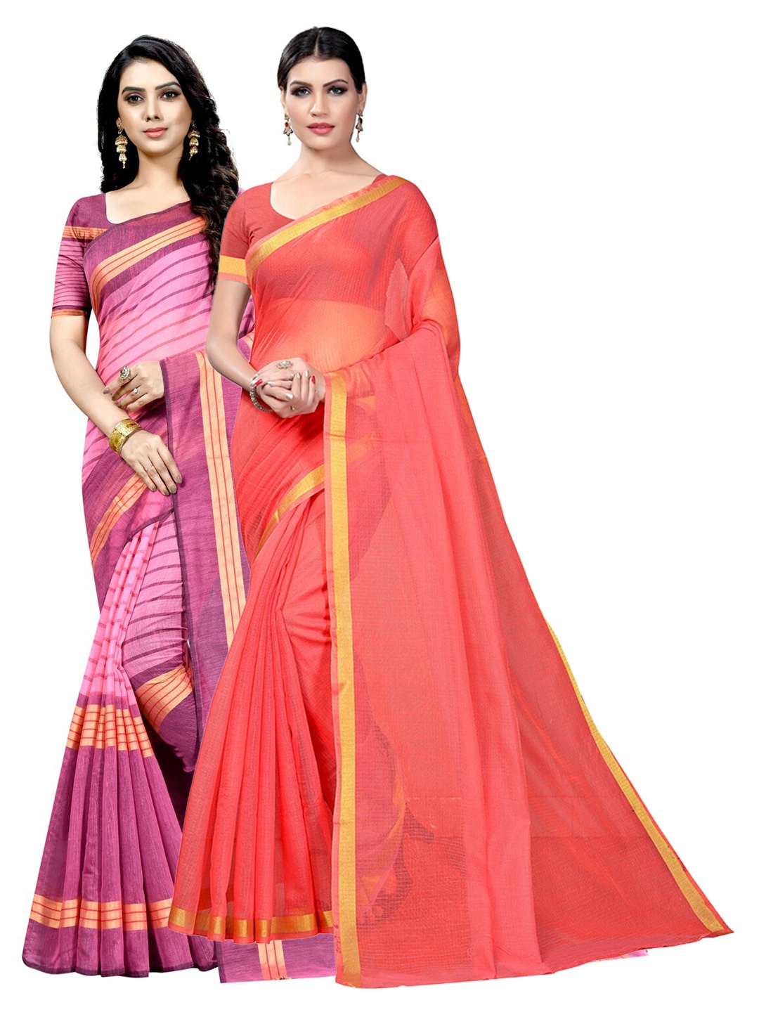 

Florence Pack Of 2 Ilkal Saree, Peach